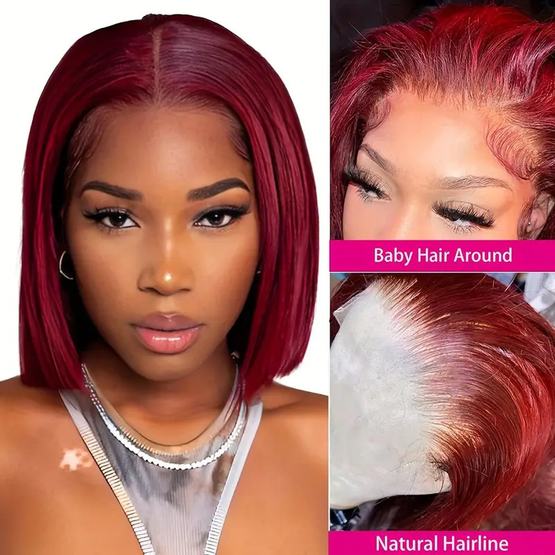 Lace Front Wig Vietnam Bone Straight Bob Human Hair Wigs Bob Short Hair