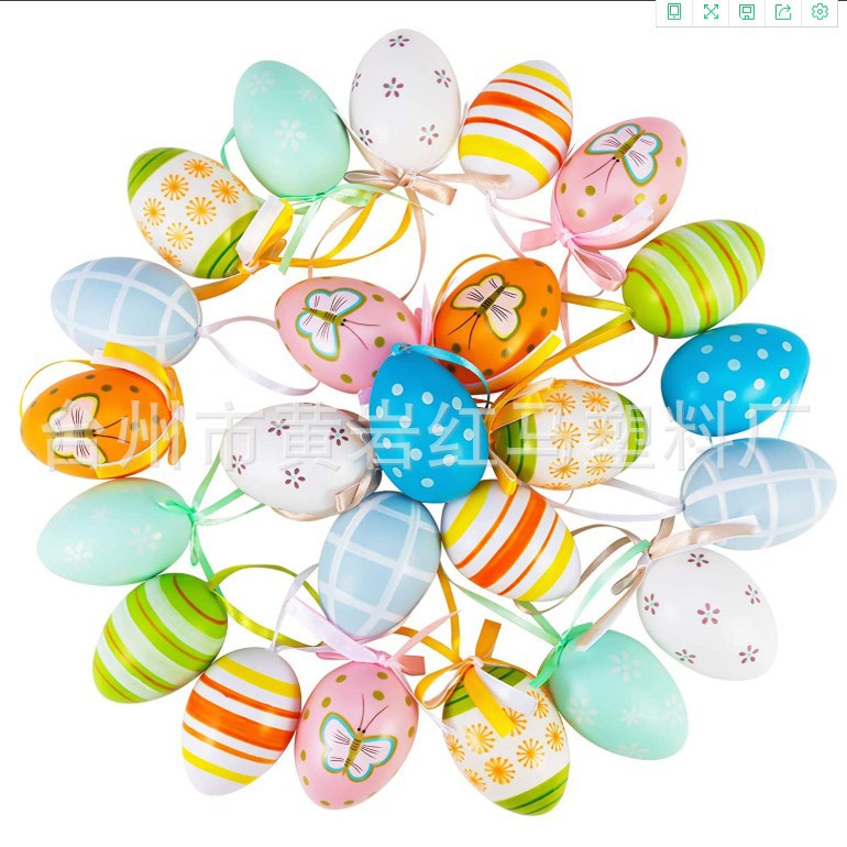 6cm huevo de Pascua punto huevo plástico huevo vacaciones decoraciones simulación huevo blanco molde colgante