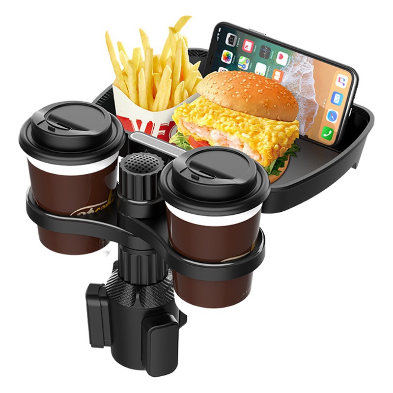 Soporte para teléfono móvil del coche bandeja bebidas café pequeña mesa de comedor estante de almacenamiento de alimentos taza de agua soporte de placa de asiento