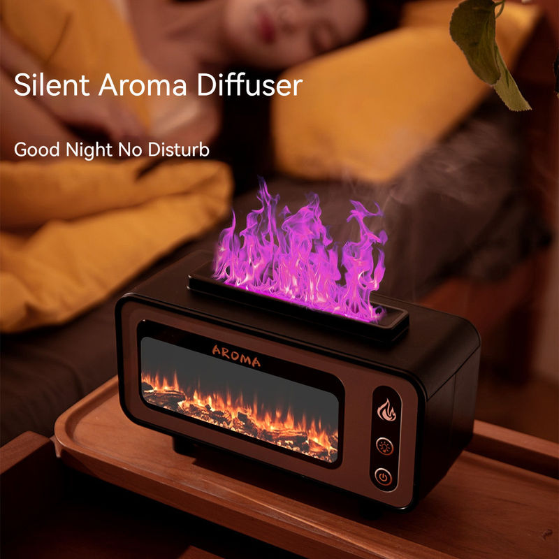 暖炉アロマ加湿器クリエイティブシミュレーション炎アロマセラピーマシンデスクトップホームサイレント噴霧器雰囲気ディフューザー|undefined