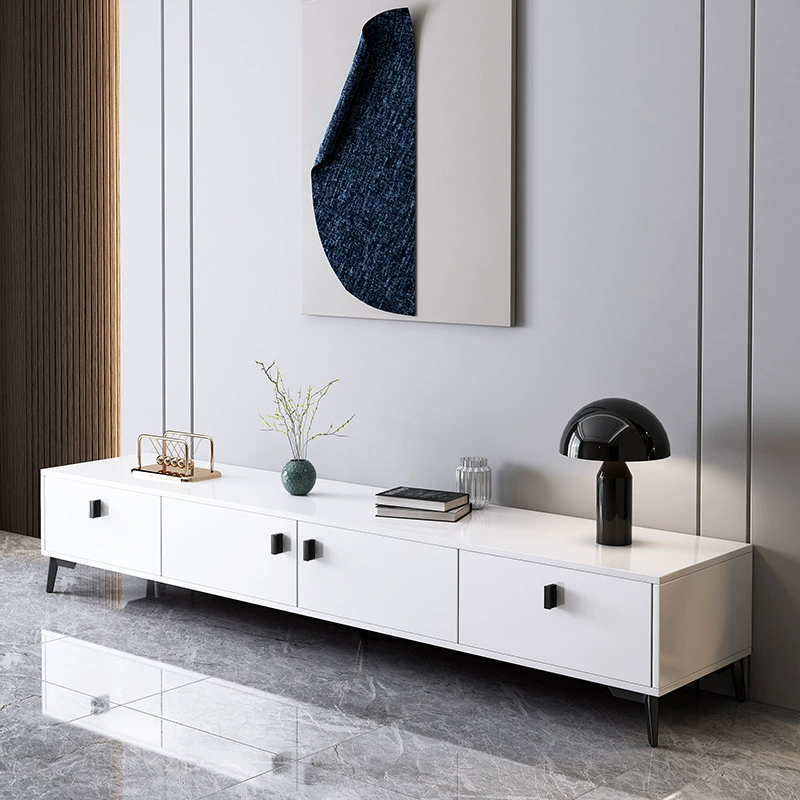 Длинный ТВ-тумба современный простой дизайн для маленькой квартиры, комбинация с журнальным столиком, настенный шкаф для гостиной, спальни или балкона.