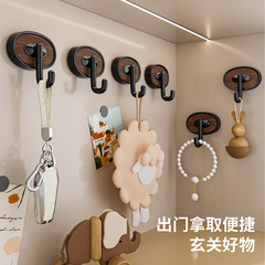 椭圆挂钩家用厨房卫生间浴室门后钩子免打孔强承重多钩衣钩置物架