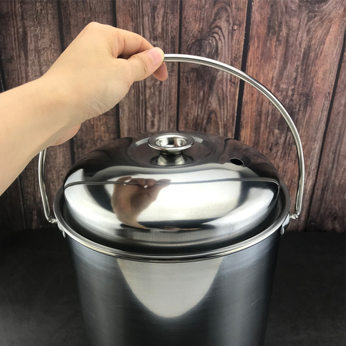 Wholesale stainless steel tea bucket large tea dregs bucket small trash can with lid tea tray water bucket household waste water bucket