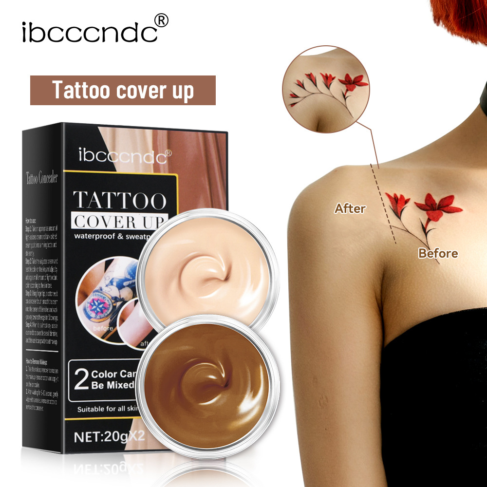 Carina Ibcccndc Zweifarbiger Tattoo-Concealer, wasserfest, schweißresistent, fleckenabweisend, langanhaltender Concealer_voghion.com