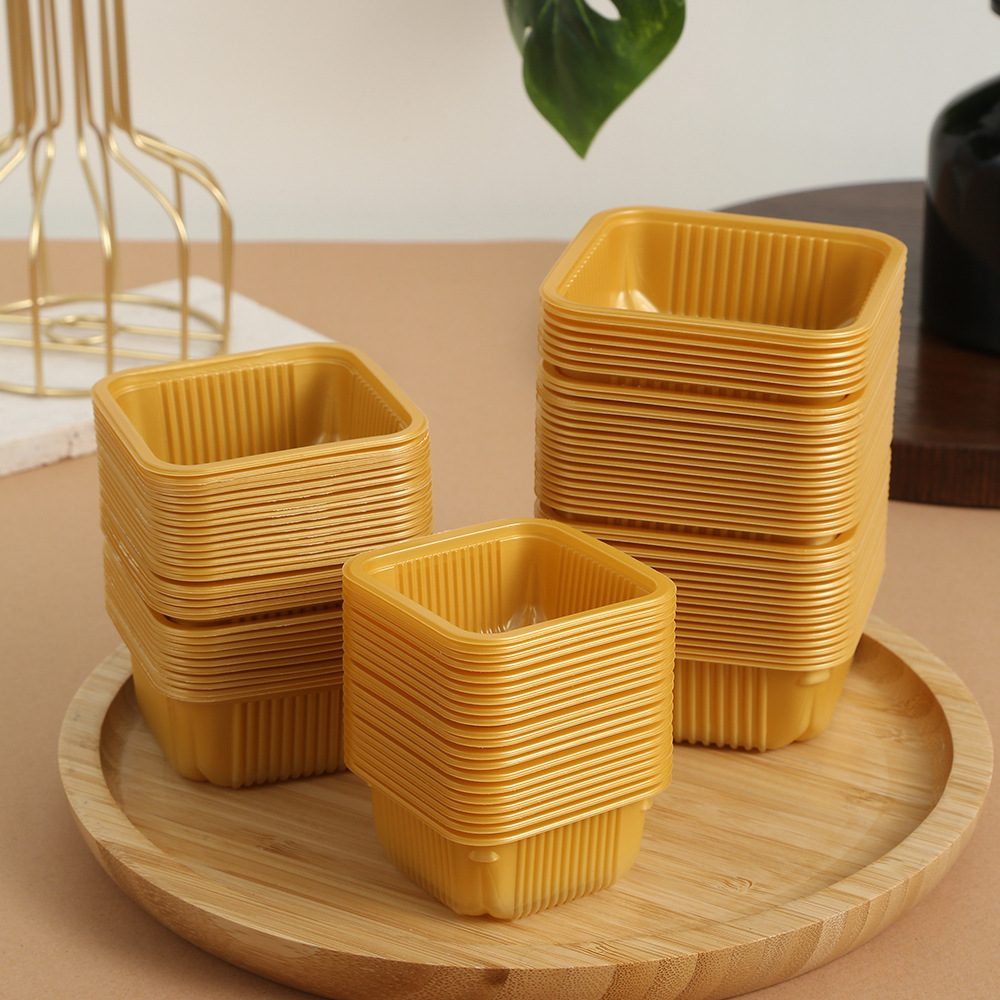 Producto titular de la torta de La Luna engrosada titular de la parte inferior de la torta de la yema de huevo caja de la ampolla caja de embalaje bandeja de plástico de calidad alimentaria al por mayor