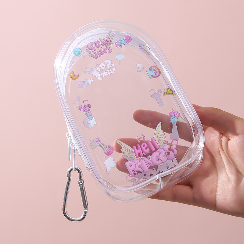 Bolsa transparente para muñecas Bubble Mart, bolsa de viaje, bolsa de almacenamiento, bolsa decorativa para salidas, bolsa de exhibición con accesorios colgantes.