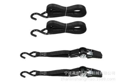 跨境棘轮拉紧器S钩厂家货车捆绑带紧绳器涤纶双钩货物拉紧批发