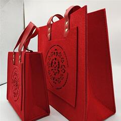 お土産袋現物卸売り高級感結婚用品フェルトバッグ福寿喜字バッグフェルト手提げ袋
