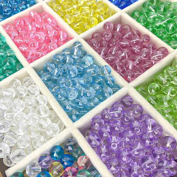 Transparent round beads