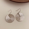 Fashionable metal minimalistic retro earrings, small design ear clips, french style
