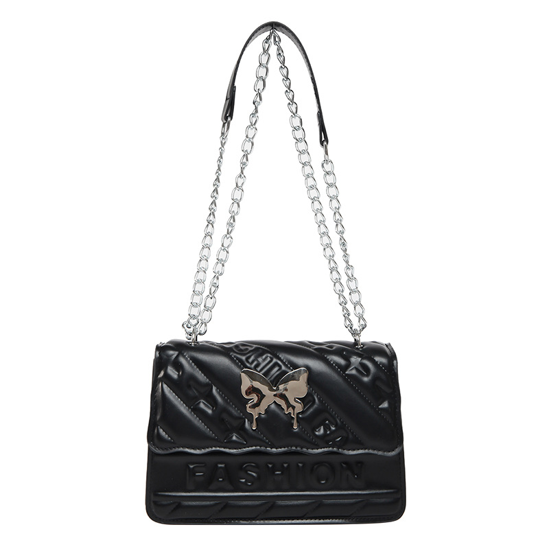 Casual simple color sólido moda 2025 nueva cadena de moda diamante hombro de mano bolso pequeño para mujeres