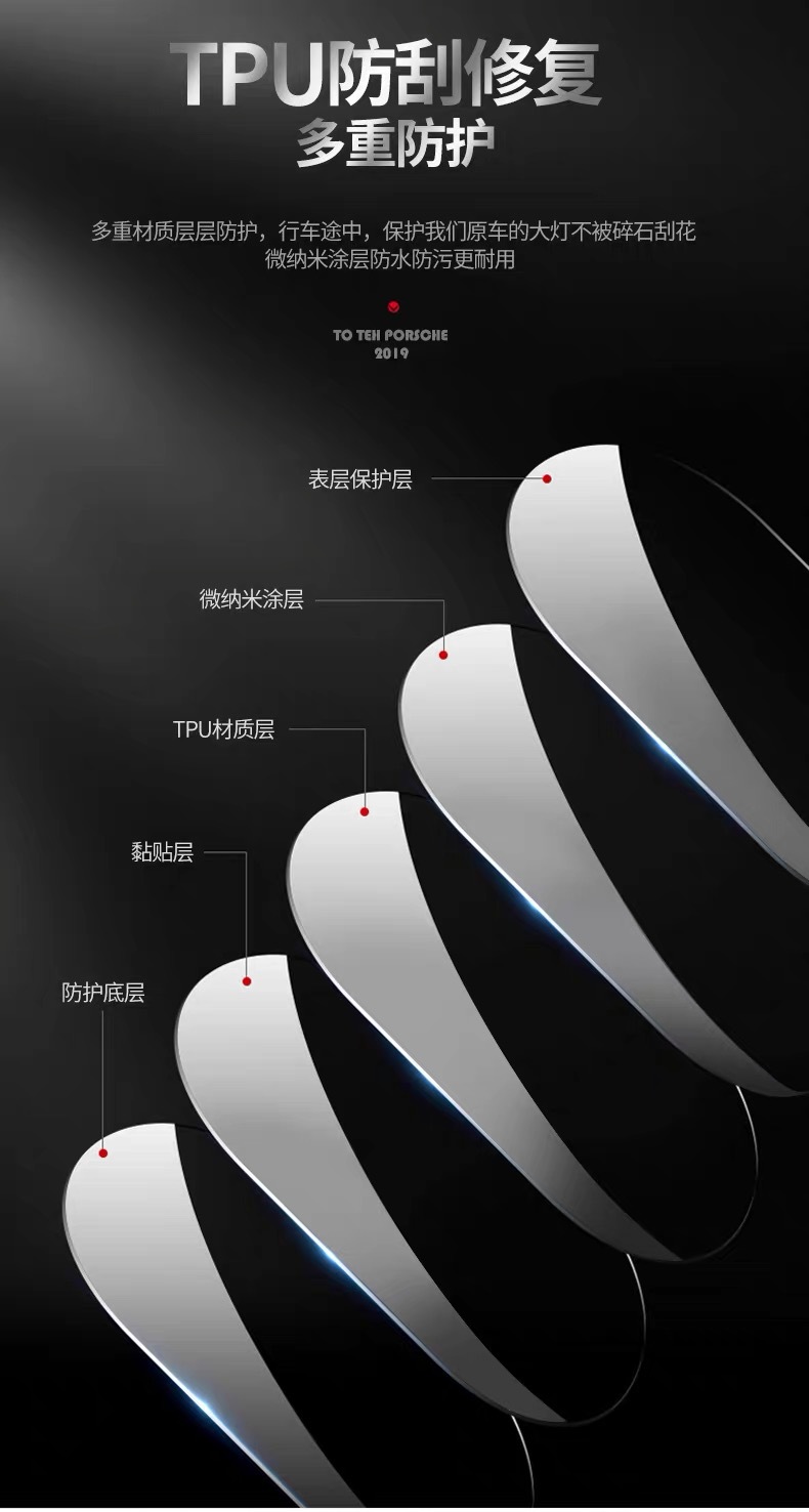 Suitable for Toyota car headlights, including Camry, Prado, Corolla, RAV4, and Highlander; also suitable for smoked tail light film