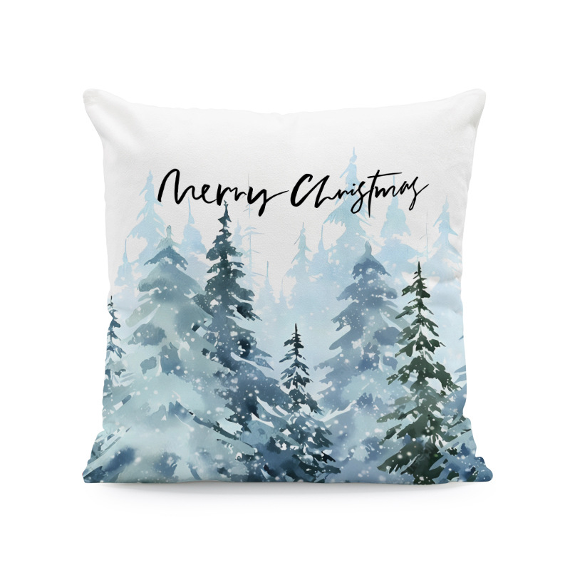 Venta caliente transfronteriza elementos de Navidad funda de almohada ambiente para el hogar sofá de decoración jardín patio festivo funda de cojín image 46