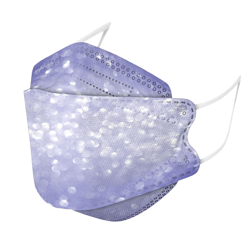 94 máscara protectora desechable de cuatro capas impresión en color máscara de boca de pescado de moda 3D máscara facial