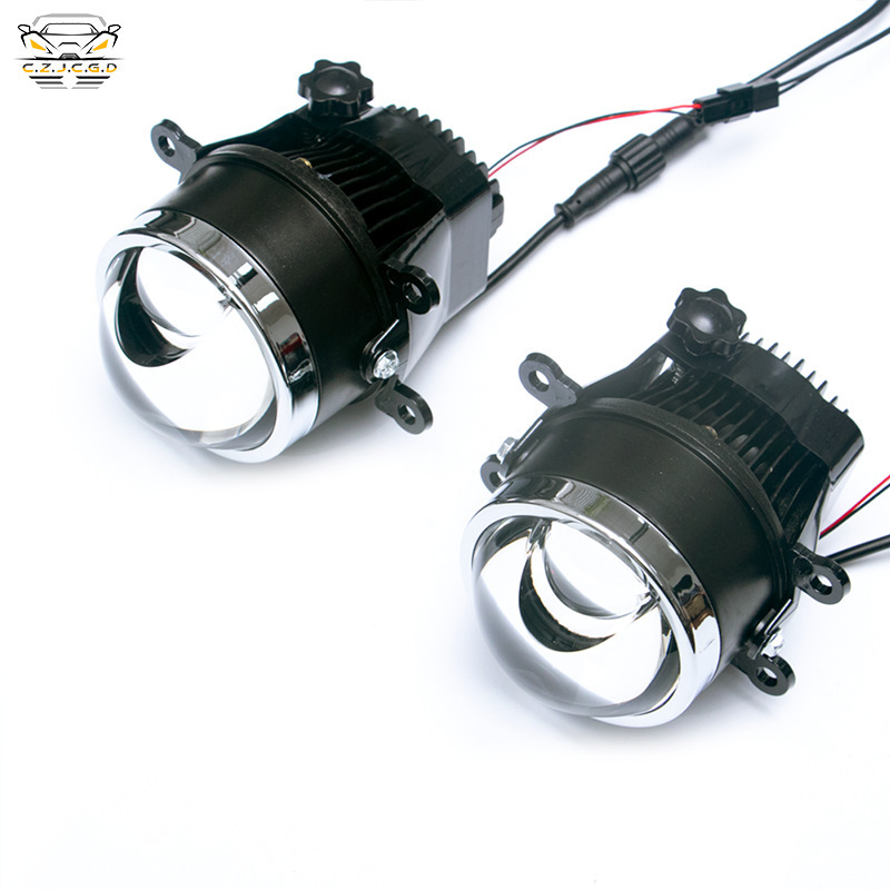 Accesorios de lámpara de niebla LED de 3 pulgadas para automóviles Matrix Universal Lentes de doble luz Lámpara directa única Reforma de luz alta y baja integrada superbrillante image 6