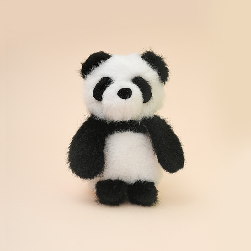 インターネット有名人ヨーロッパ牧歌的なかわいいキツネバッグキーホルダーペンダント子供の誕生日プレゼント小さな黒いウールぬいぐるみ|undefined