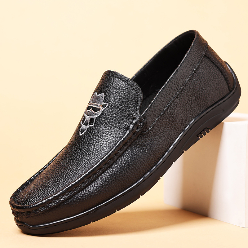 Mocasines de primera capa de piel de vaca para hombre zapatos de cuero casuales de cuero para hombre mocasines de hombre zapatos de hombre nuevos zapatos de una sola capa