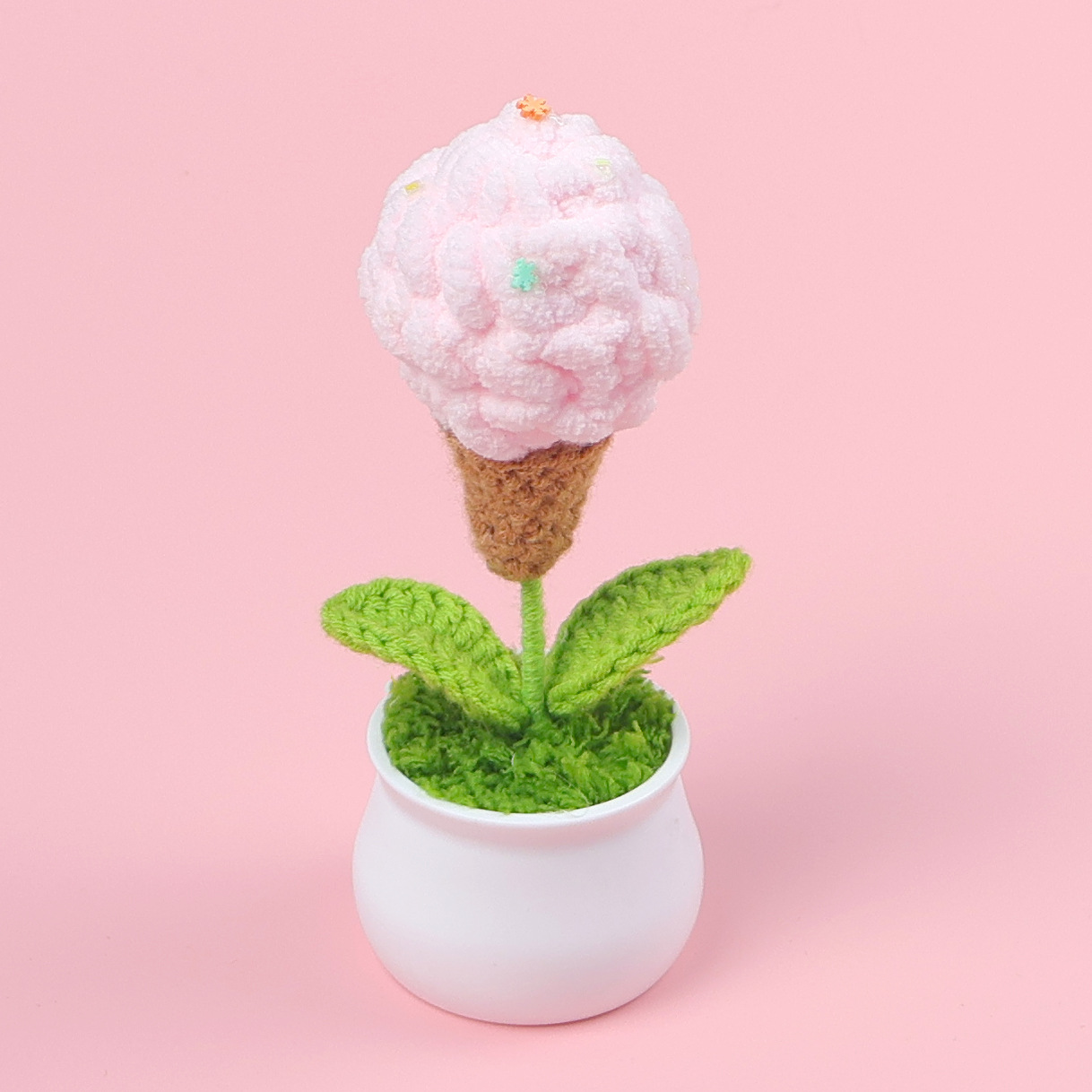 Pot de helado rosa