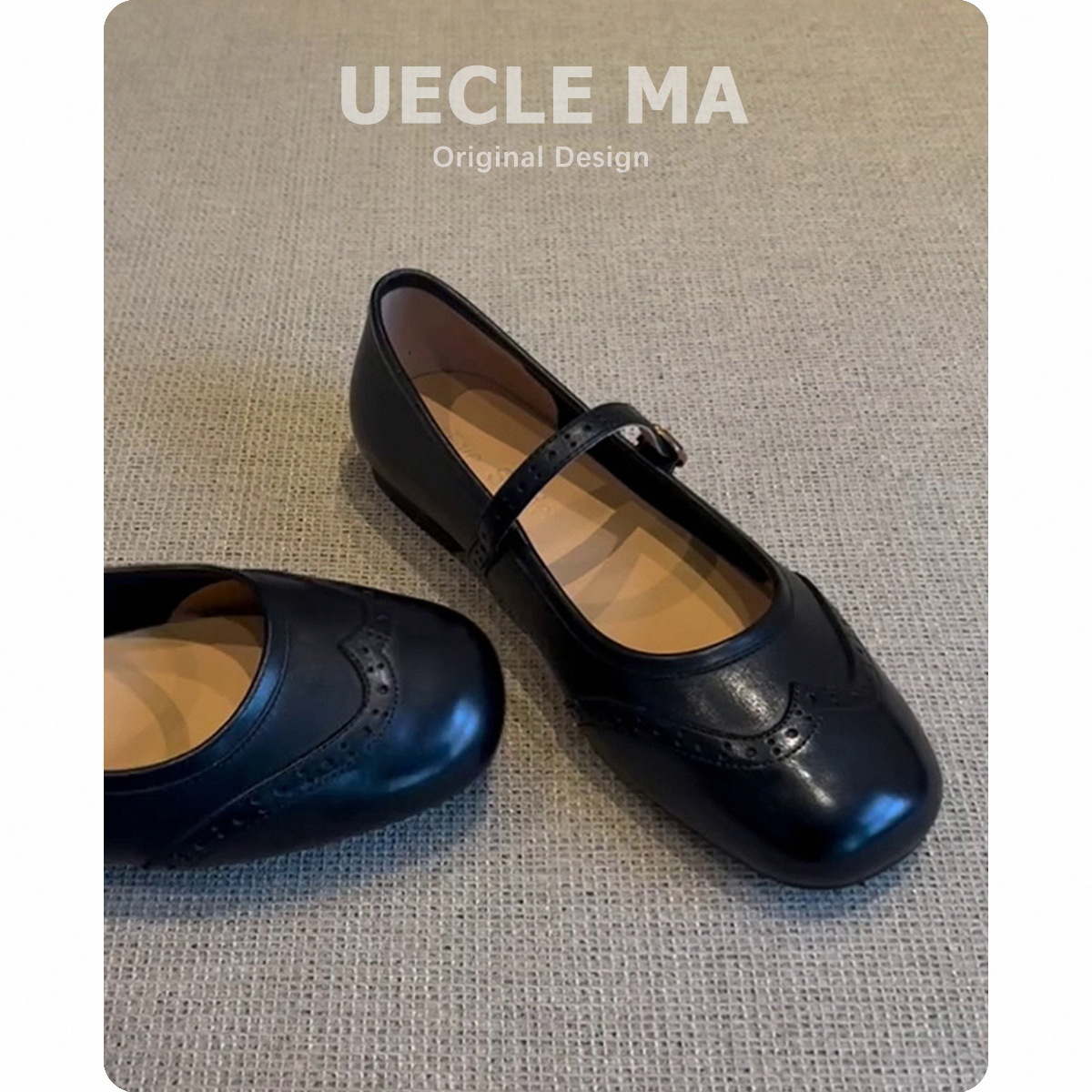 Piero de vaca ~ cuero francés zapatos de mujer nuevos zapatos de ballet con falda retrógrada universal zapatos de tallado marigen