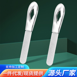 Double-sided grinding stainless steel sand-plated nail file nail grinder grinding strip grinding strip grinding thick nail file