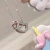 Hello kitty, retro necklace, cartoon pendant for elementary school students for beloved