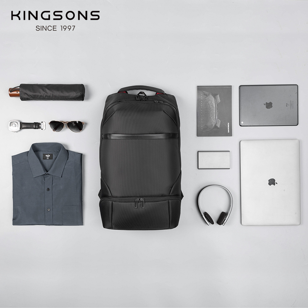 Men's Expandable Travel Backpack With Shoe Compartment For Business_voghion.com
