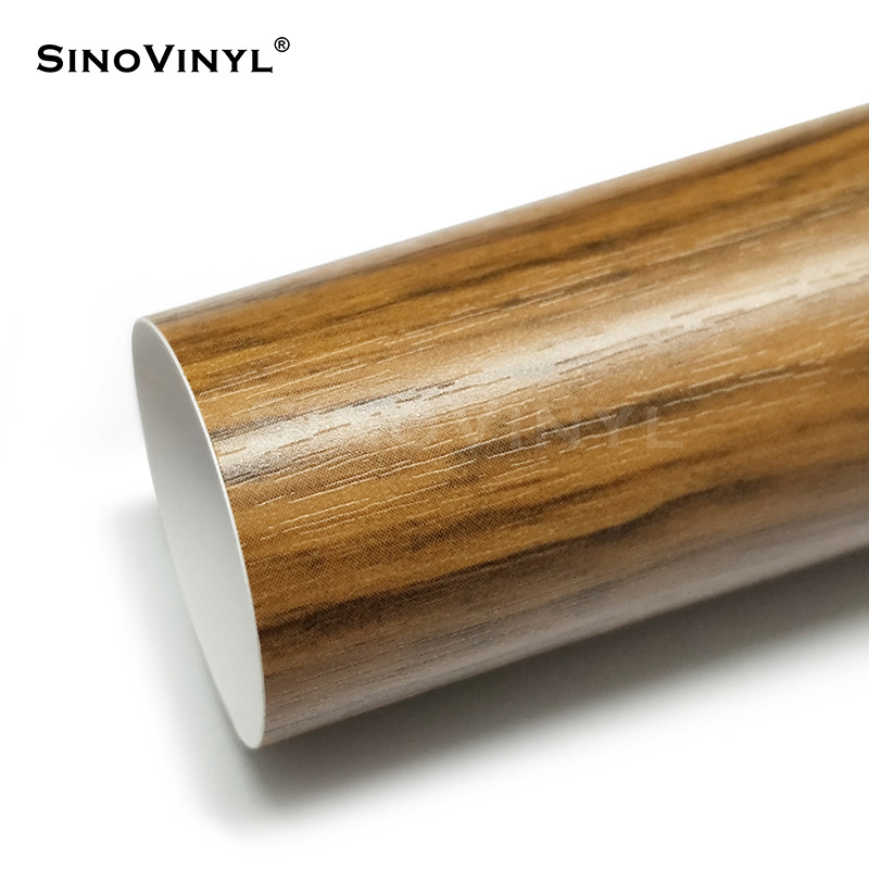 Carlake grano de madera cambio de color película pera flor madera decoración interior cambio de color Acacia madera central control pegatina simulación película de madera