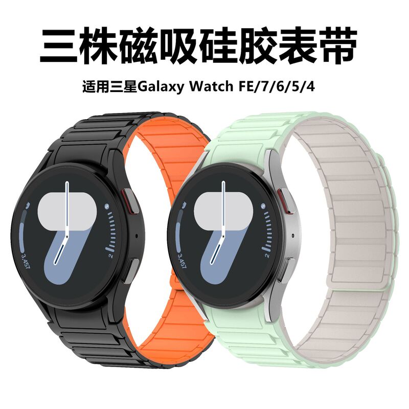 Tops Is Suitable for Samsung Galaxy Watch 7 Watch Straps and Is Compatible with Fe/6/5/4 Magnetic Silicone Straps