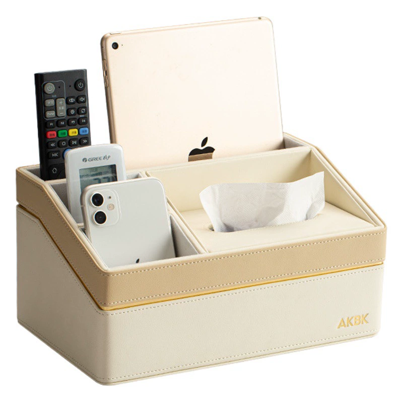 Коробка для салфеток для гостиной Бумажная коробка Бытовая креативная Высококачественная легкая Роскошная салфетка Многофункциональный журнальный столик Коробка для хранения с дистанционным управлением