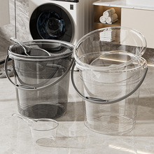 透明手提水桶套装脸盆水瓢水勺加厚大号学生宿舍洗澡洗衣服套装