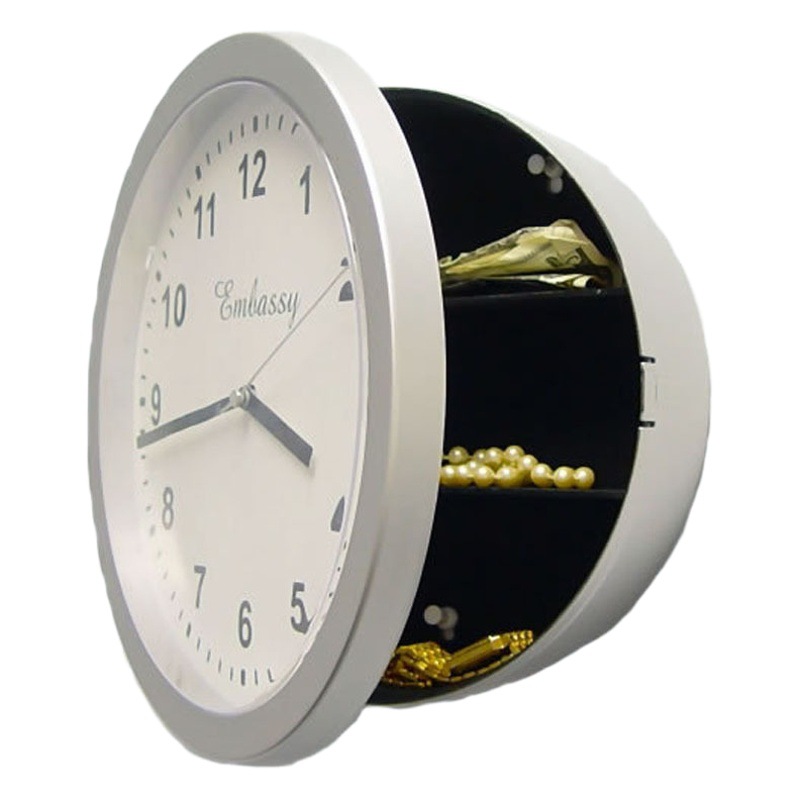 Simple nórdico creativo reloj hogar sala de estar tridimensional caja de almacenamiento redonda dinero privado joyería Reloj de pared adornos