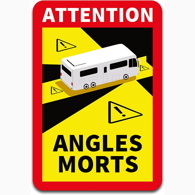 ATENCIÓN ÁNGULOS MORTS pegatinas de advertencia Preste ATENCIÓN a las pegatinas de punto ciego espejo cruzado e-commerce coche reflectante image 8
