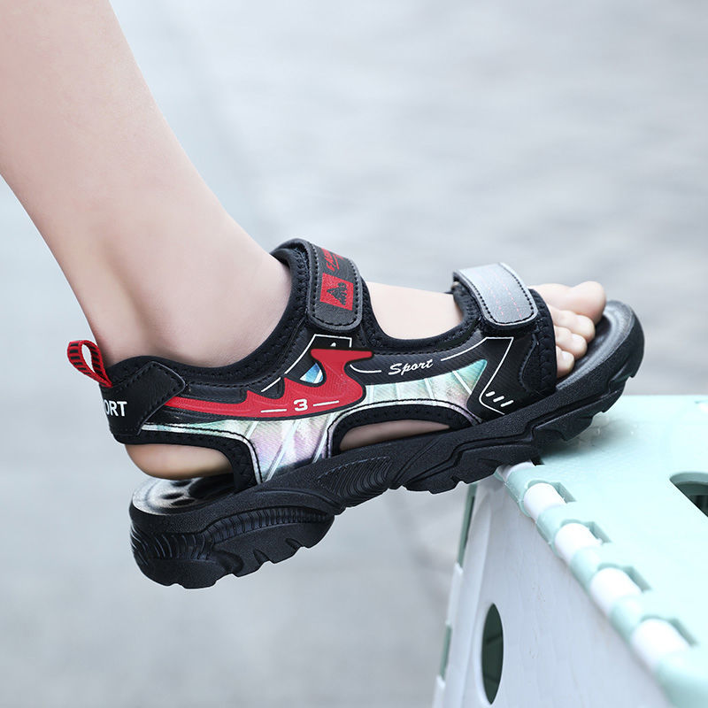 Zapatos para niños, zapatos de playa, ligeros, 6-12 años, sandalias transpirables de verano, niños, estudiantes, hermosos, nuevos antideslizantes y resistentes al desgaste