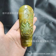 仿古做旧古玉天然岫玉玉石汉代出土老物件老玉手把件雕刻批发