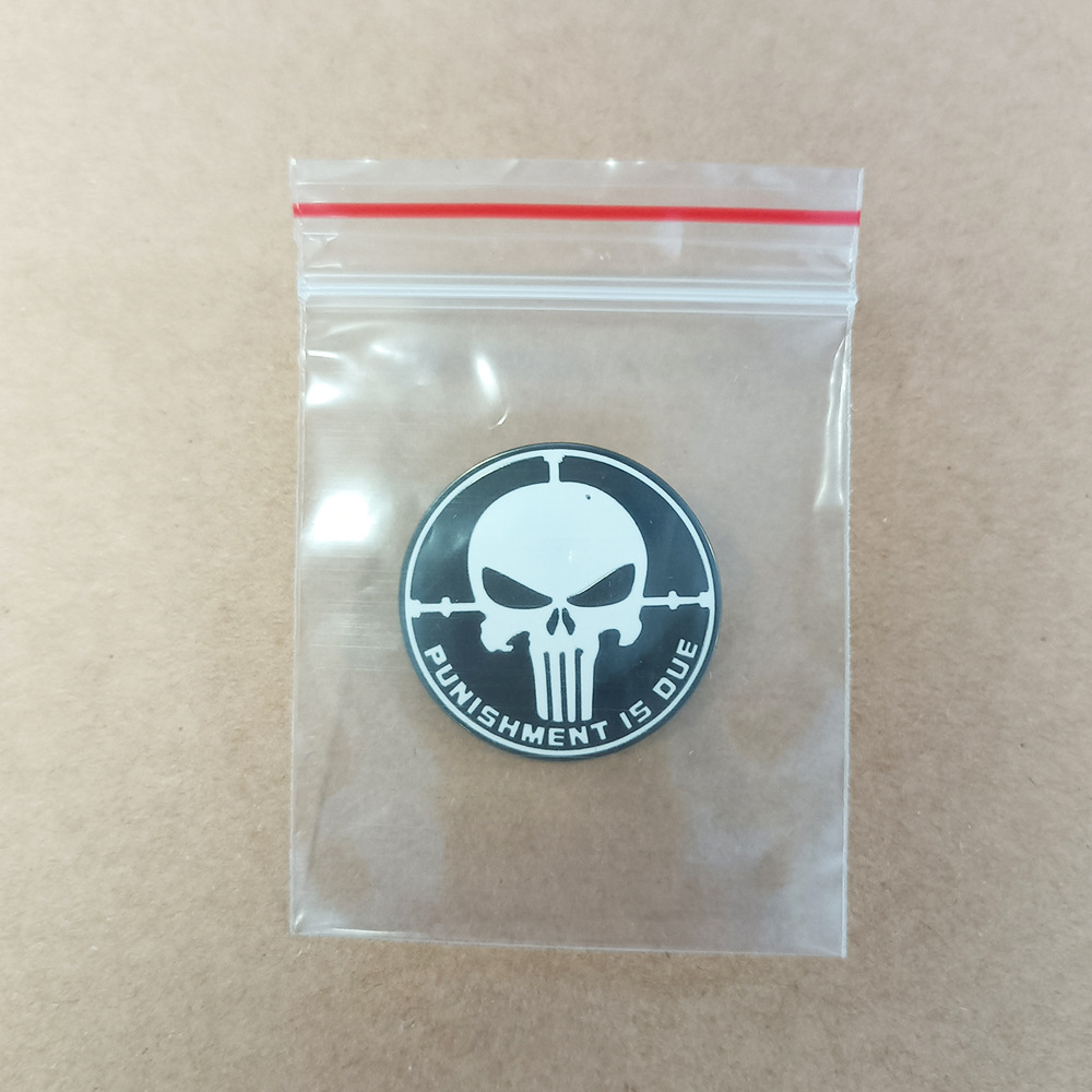 Punisher Ghost Rider Enamel Brooch Skull Cross Sight Lapel Pin Souvenir Fan Gift Badge