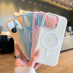 iPhone17promax ゼリー磁気電話ケース Apple 16 ソリッドカラーつや消しツーインワンオールインクルーシブシースに適しています。