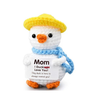 Amazon's Hottest New Product, Hand-Crocheted Positive Energy Spring Outing Duck Wool Knitted Positive and Cute Wool Doll