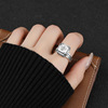 Three dimensional wedding ring, European style, light luxury style, silver 925 sample