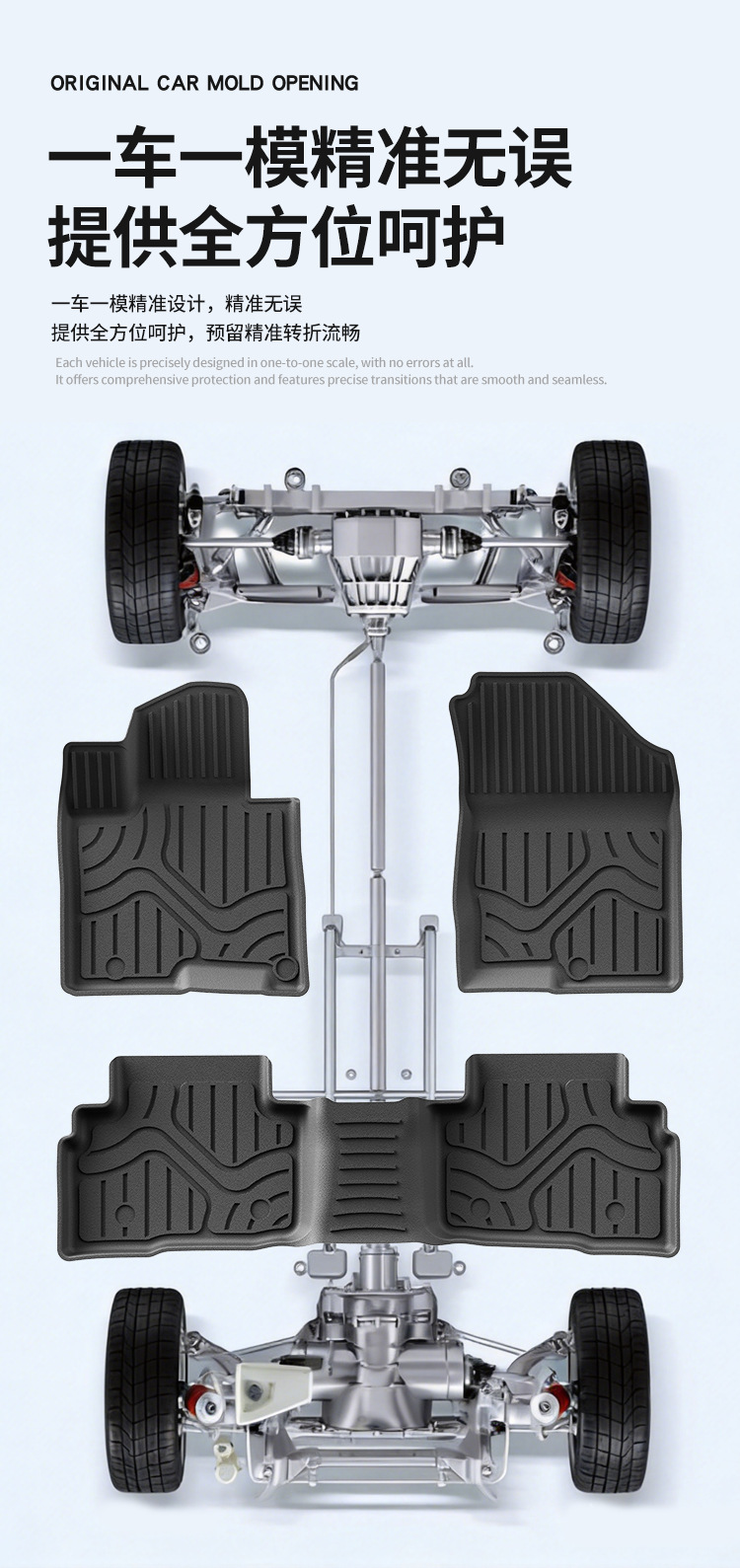 Suitable for 22-26 models of Hyundai Tucson, car floor mats and trunk mat, all made of eco-friendly TPE, waterproof and wear-resistant floor mats