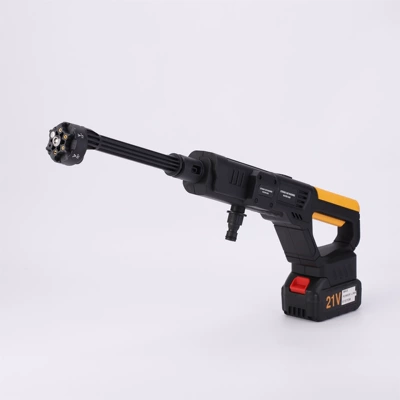 Portable car washer Household High-Power Lithium Battery Car Washing - black-and-yellow-bare-metal