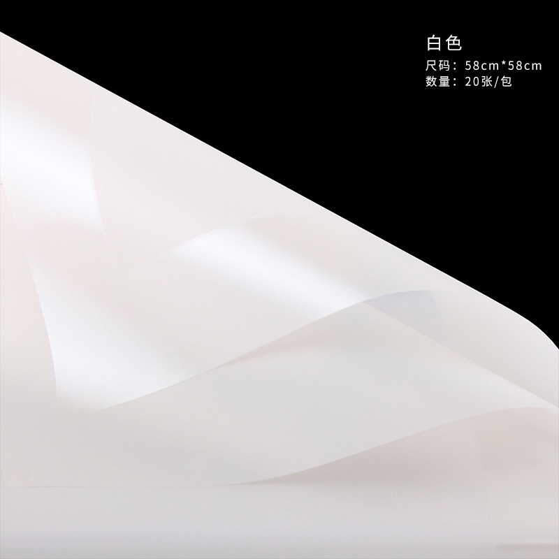 Lizhi Ran falda tutú película de gelatina borde capa papel de embalaje de flores ramo papel de embalaje al por mayor