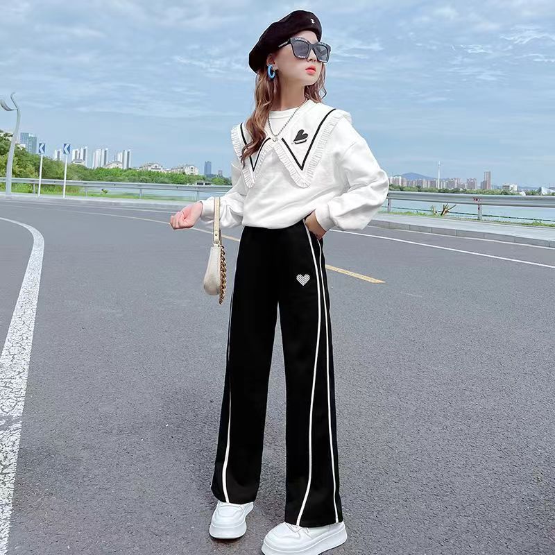 Dětské oblečení, dívčí mikina, podzimní oblek, módní a stylové, módní dívčí oblečení pro střední a velké děti, jarní a podzimní dětské oblečení_voghion.com