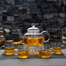 高硼硅玻璃茶具水果草花茶壶套装整套过滤功夫冲泡茶器家用泡茶壶