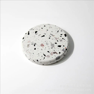 New Colorful Concrete Home Coasters Cafe Teahouse Decorative Mats Home Creative Terrazzo Coasters