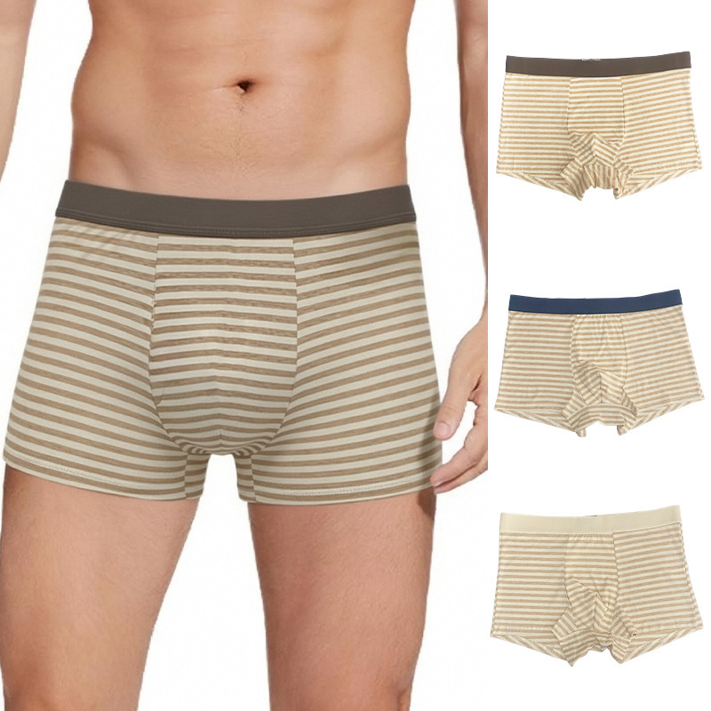 New Style Men's Cotton Boxer Briefs, No-Wash, Loose Fit, Large Size, Breathable, for Teenagers