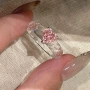 清透小众新款爆闪指环