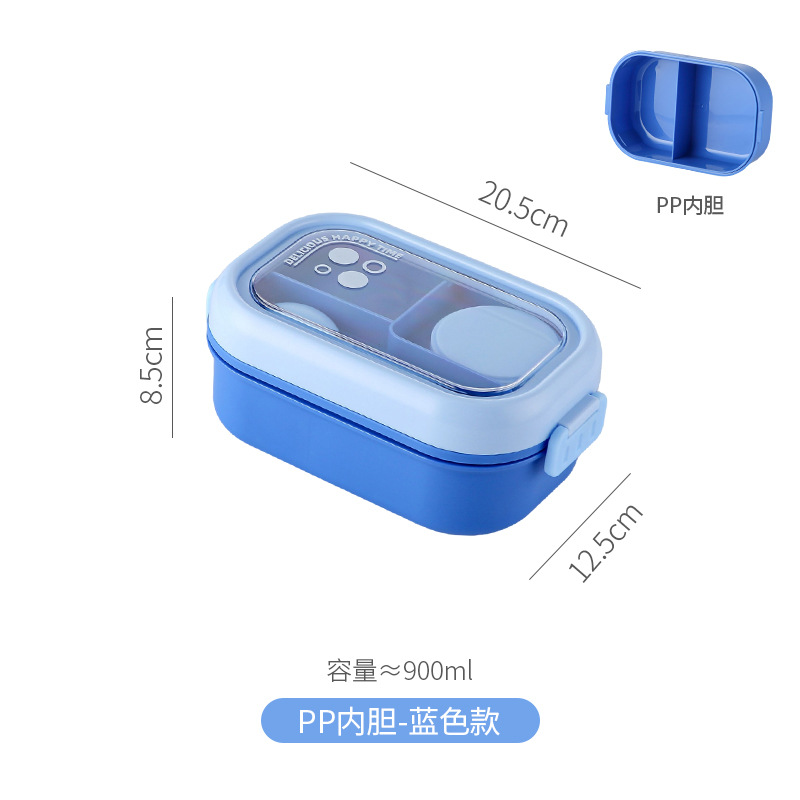 Juego de loncheras portátiles para estudiantes de paja de trigo de estilo japonés