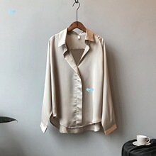 Solid button downV-neck long sleeve shirt��ɫϵ��V�I�L���r��