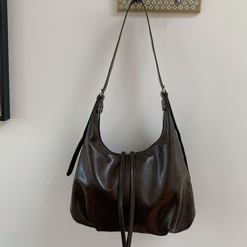 女性用ウェイストランドスタイルレトロ脇の下バッグ、夏の新しいスタイル、レイジーファッション韓国スタイルトートバッグ、大容量クロスボディバッグ|undefined