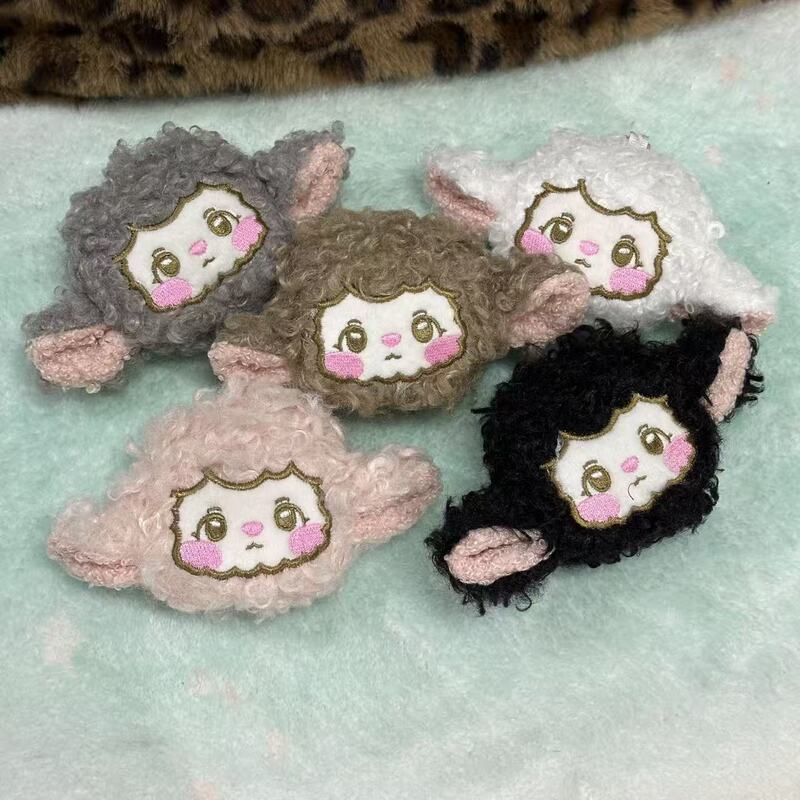 New Cartoon Plush Lamb Stuffed Doll Keychain Pendant New Curly Cute Blush Sheep Doll